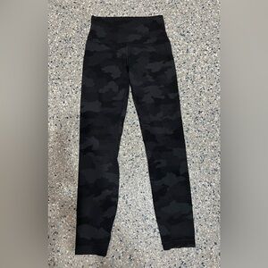 Lululemon Black/gray Camouflage Leggings